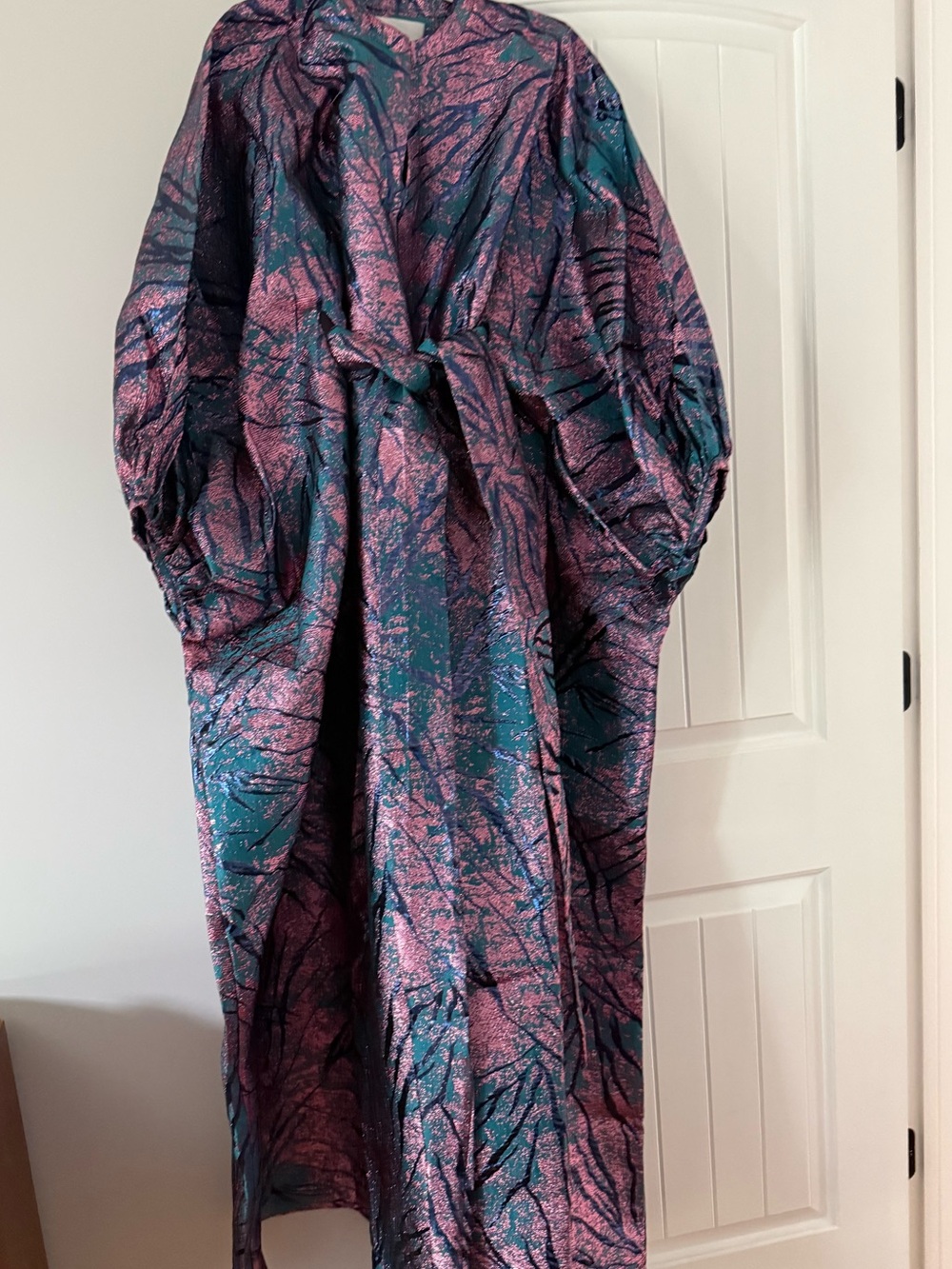 NEW belted kaftan dress One size fits most in blue and purple